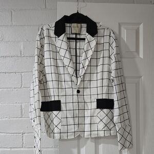 ORTTU Black and White Checkered Lightweight Jacket